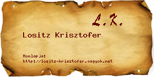 Lositz Krisztofer névjegykártya